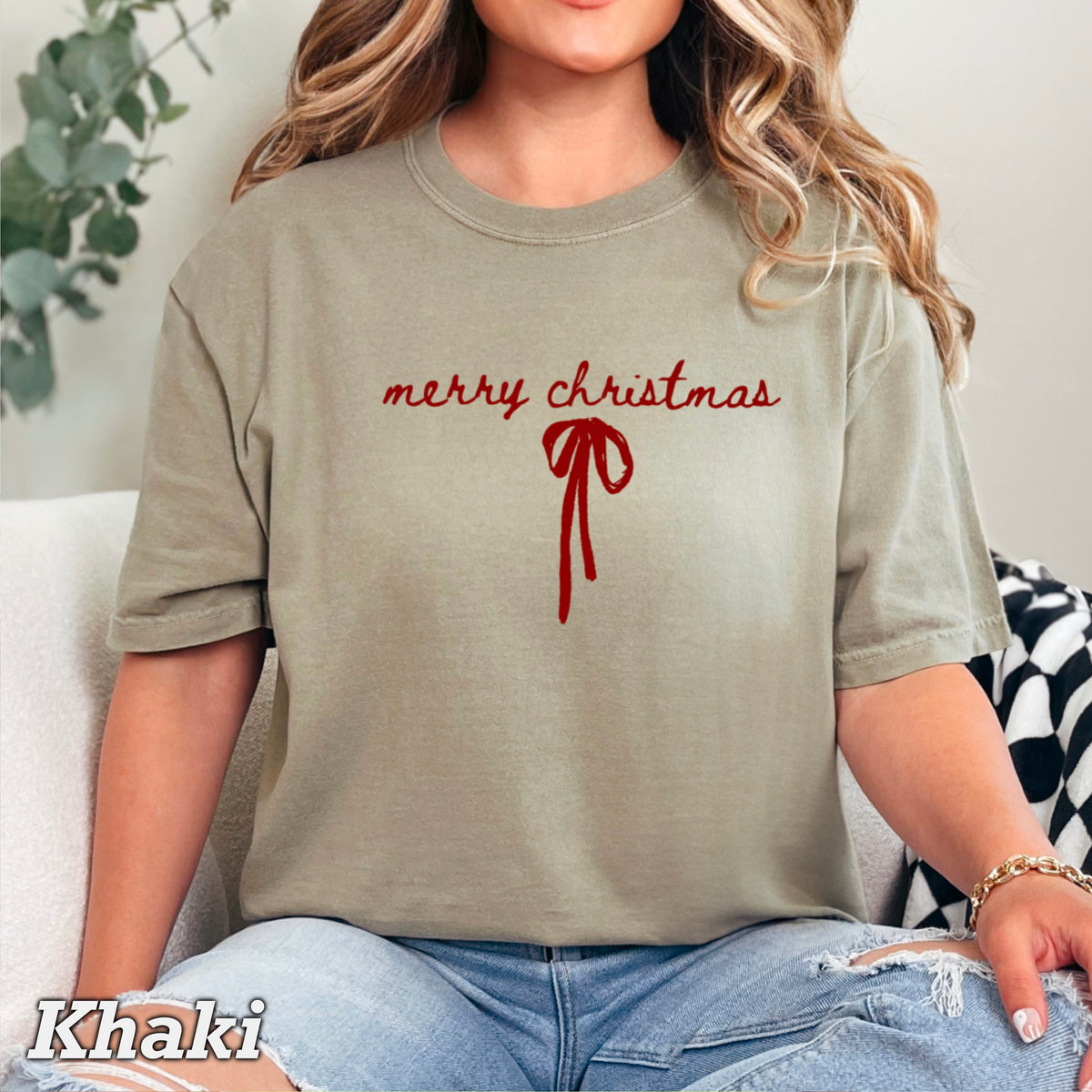 Merry Christmas Comfort Color Graphic Tee