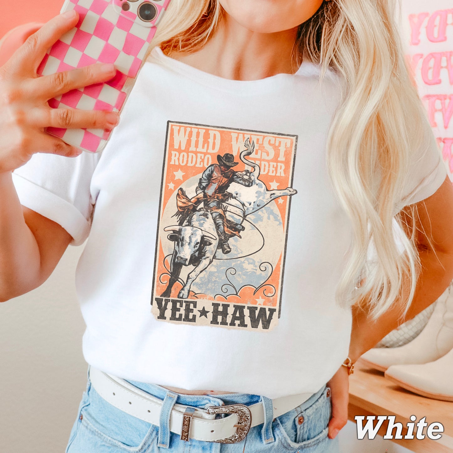 Wild West Rodeo Rider Comfort Color Graphic Tee