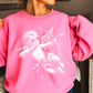 Halftone Cupid Valentine’s Day Crewneck Sweatshirt