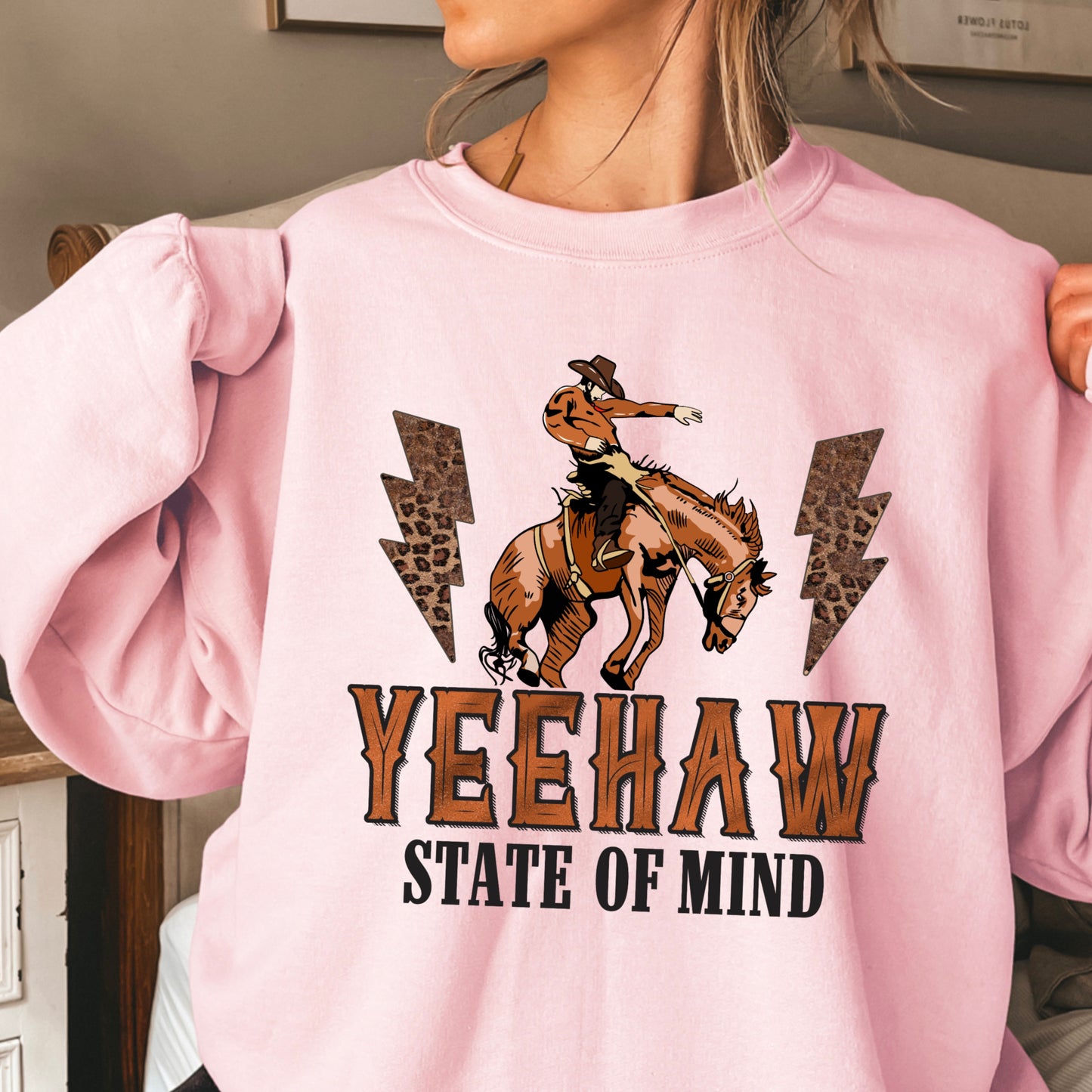 Yeehaw State Of Mind Crewneck Sweatshirt