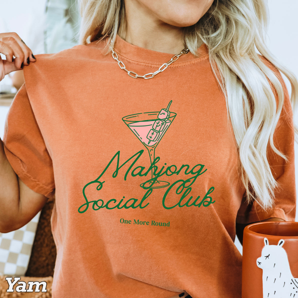 Mahjong Social Club Comfort Color Graphic Tee