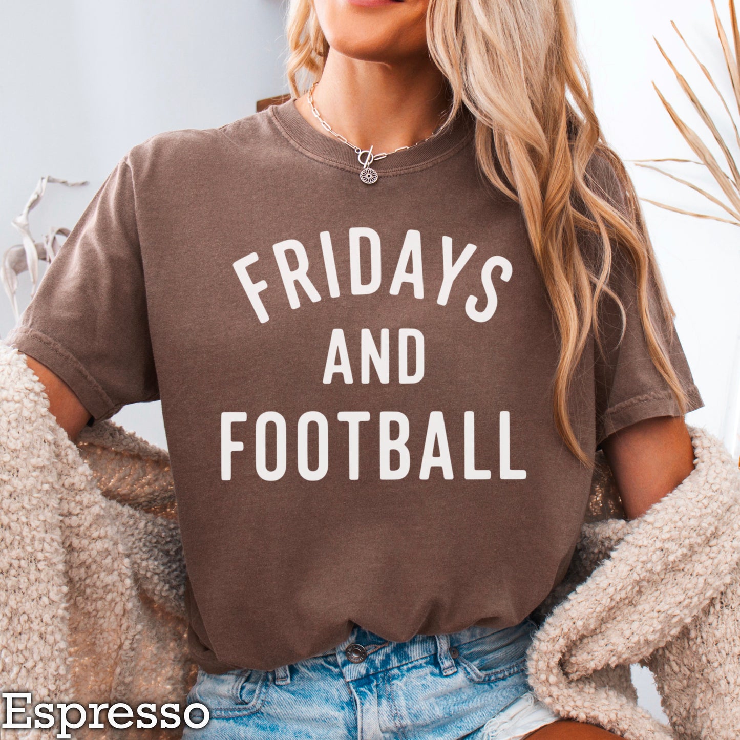 Fridays And Football Comfort Color Graphic Tee