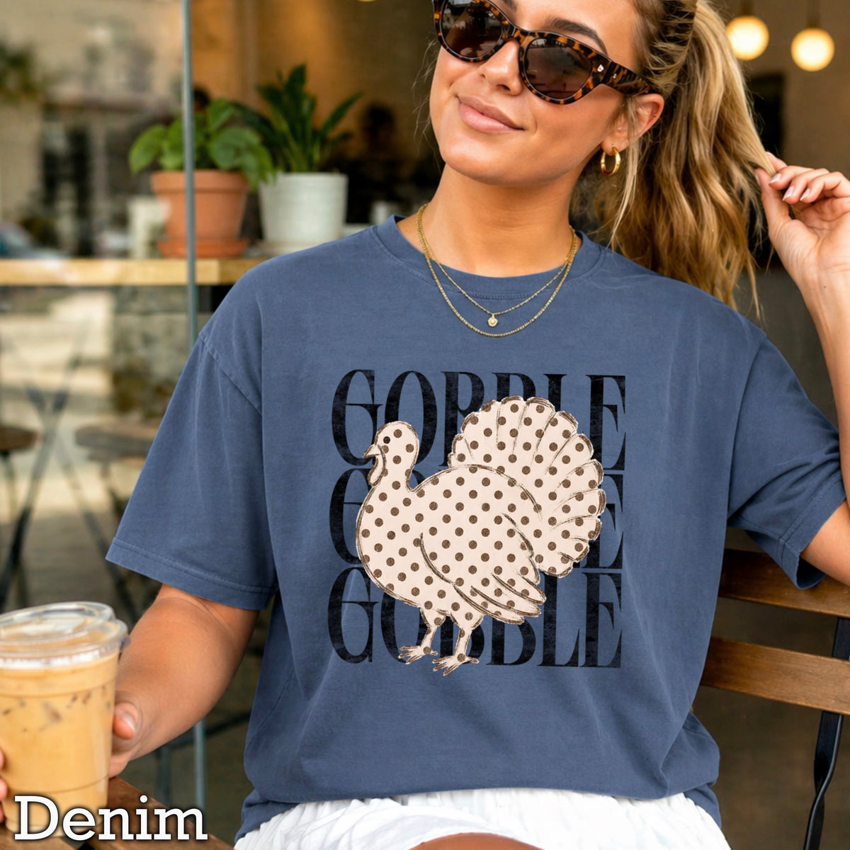 Gobble Thanksgiving Comfort Color Graphic Tee