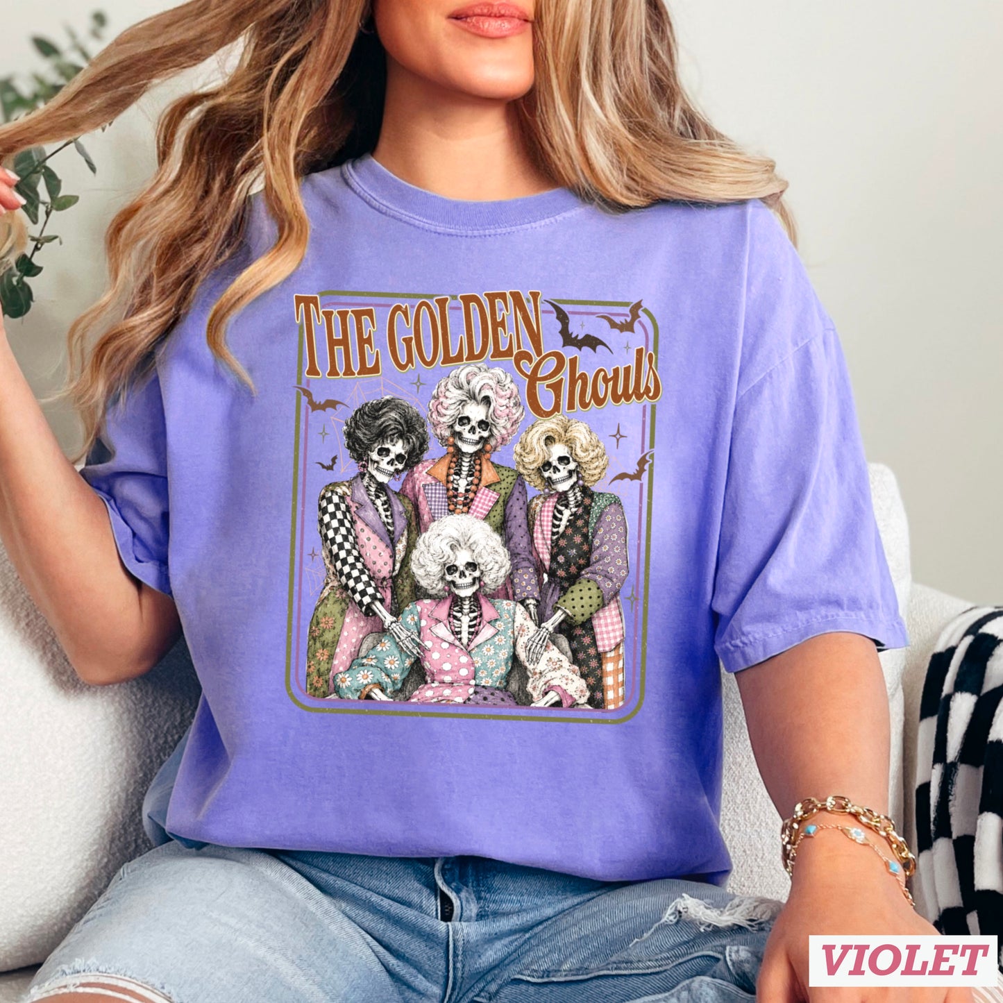 The Golden Ghouls Comfort Color Graphic Tee