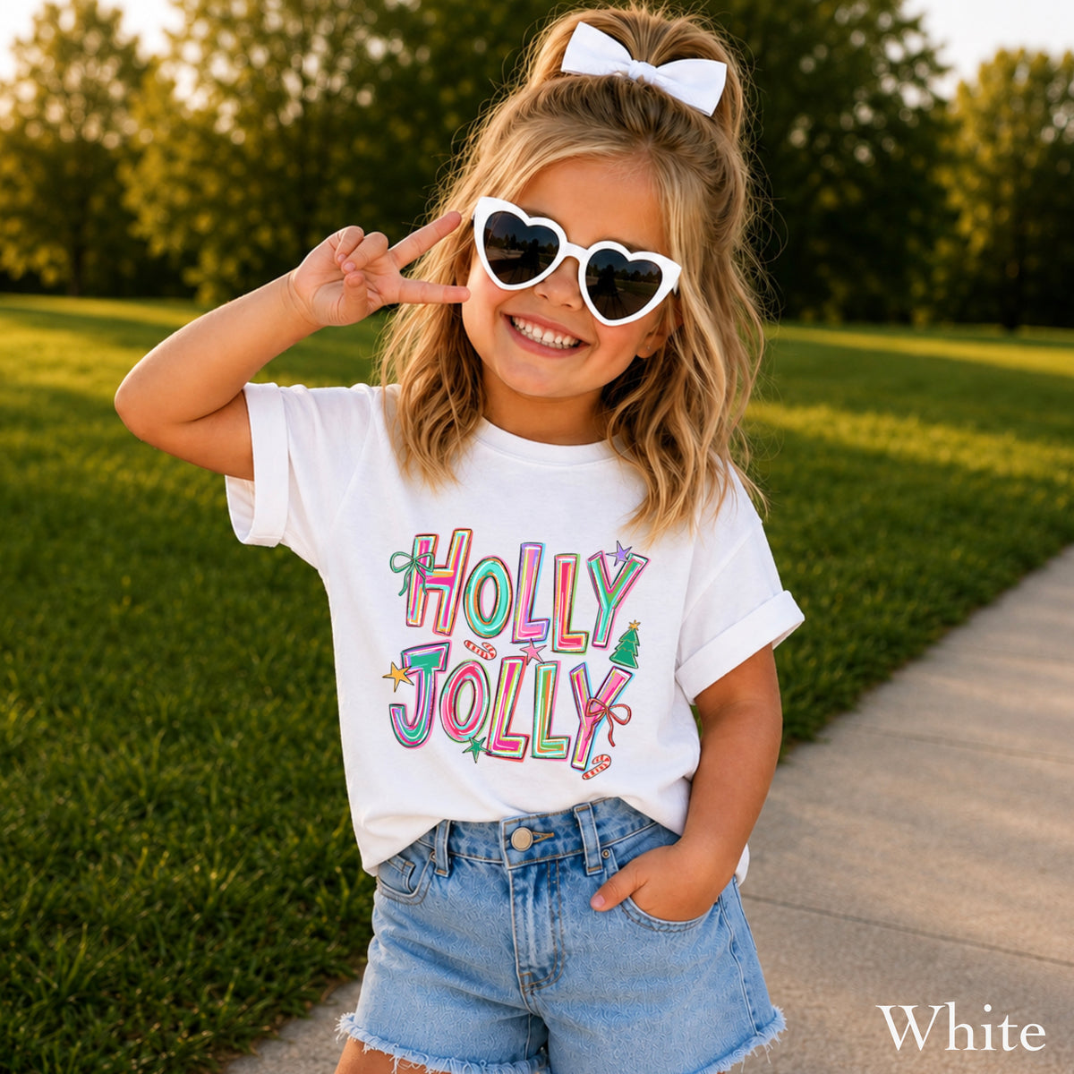 Holly Jolly Christmas Youth Comfort Color T-Shirt
