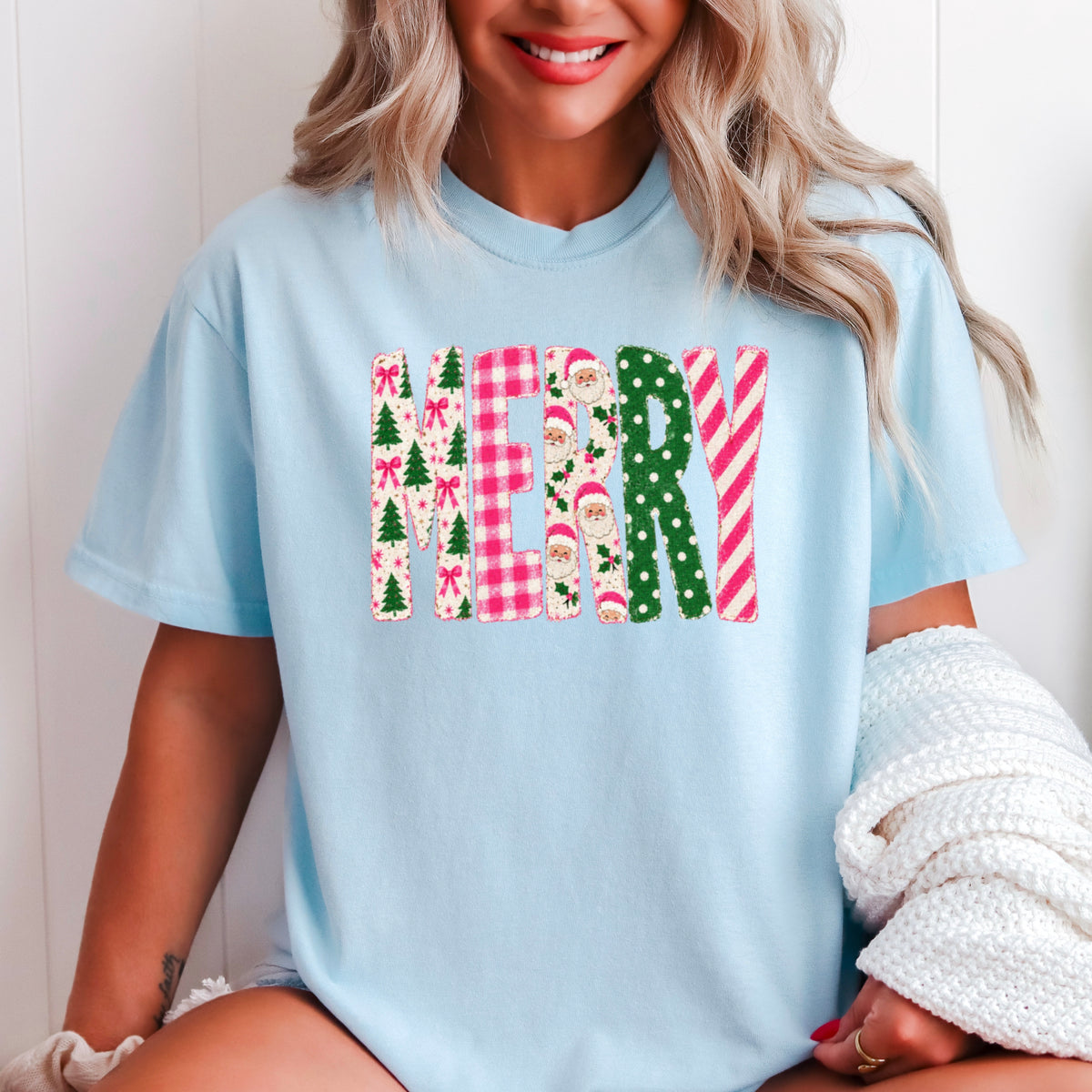 Merry Christmas Comfort Color Graphic Tee