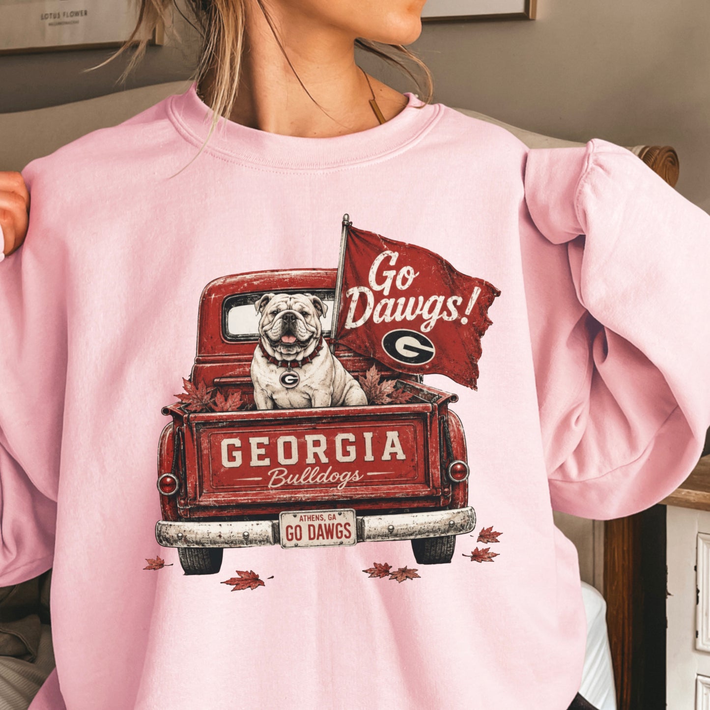 Red & Black Pickup Truck Crewneck Sweatshirt