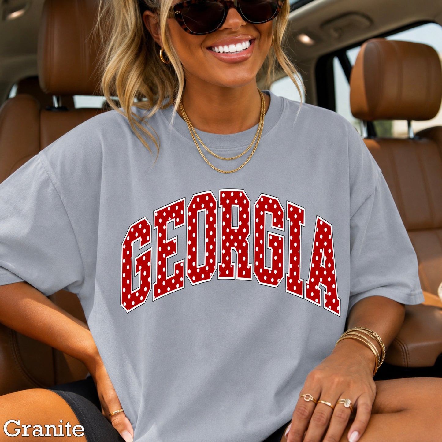 Georgia Polka Dot Comfort Color Graphic Tee