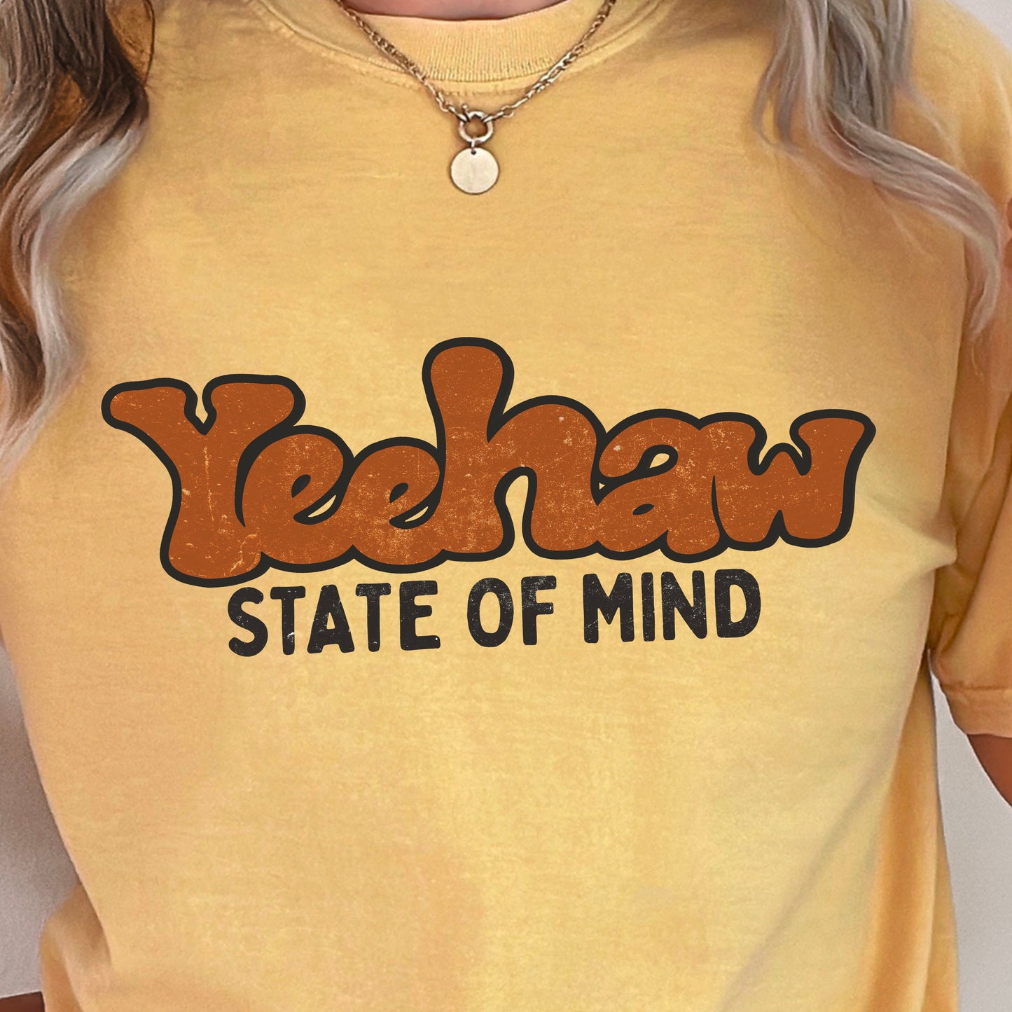 Yeehaw State Of Mind Comfort Color Graphic Tee