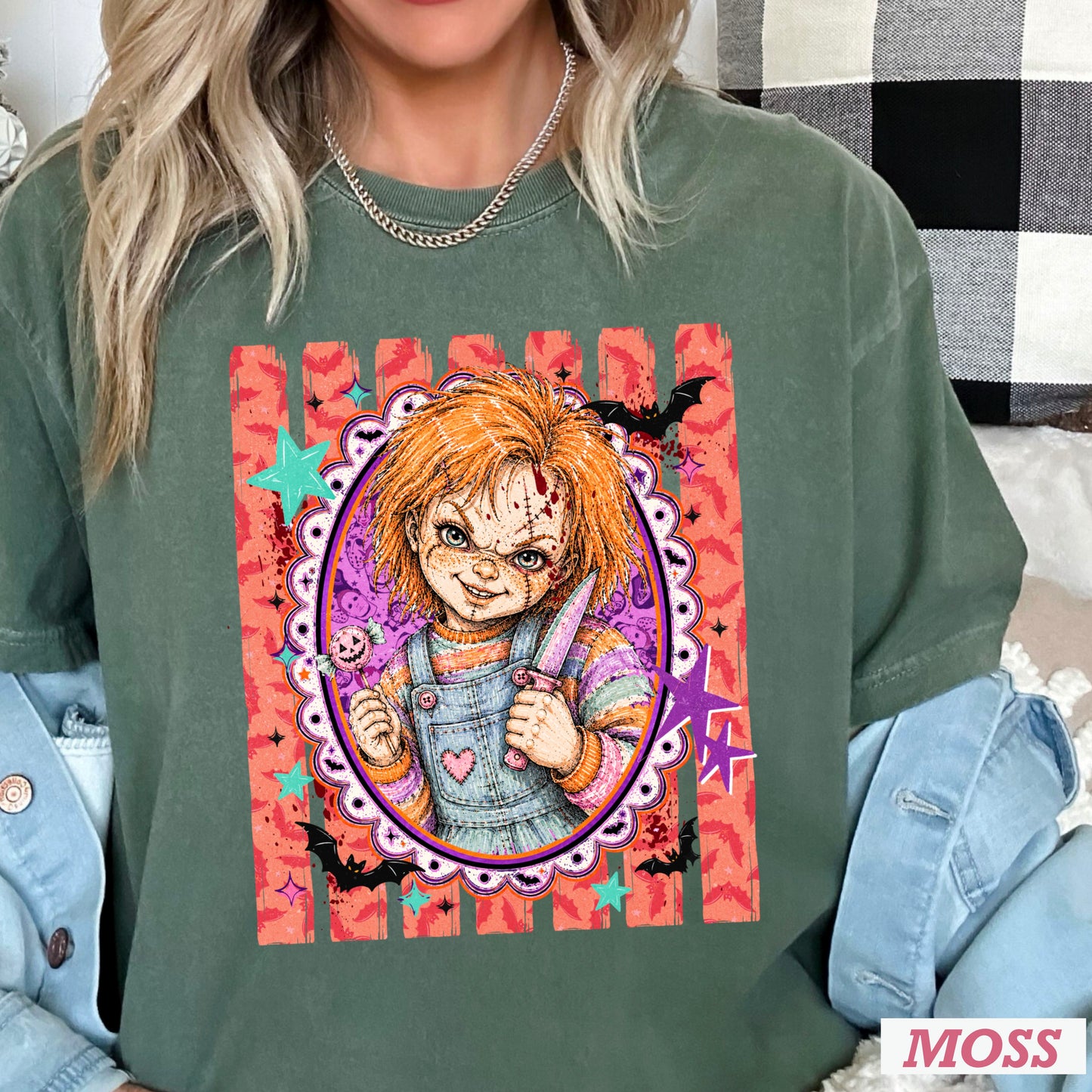 Horror Film Character Halloween Comfort Color Graphic Tee