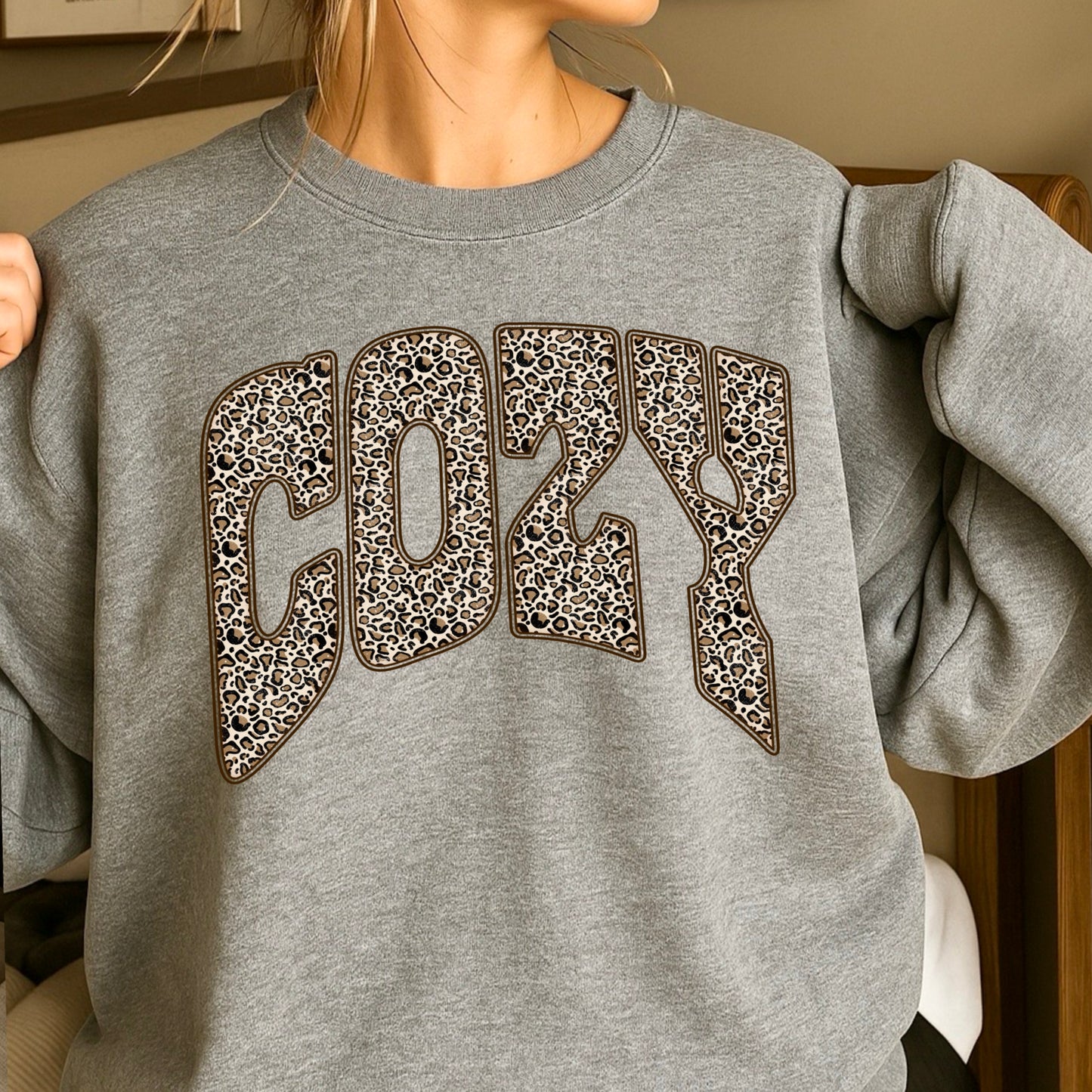 Leopard Cozy Crewneck Sweatshirt