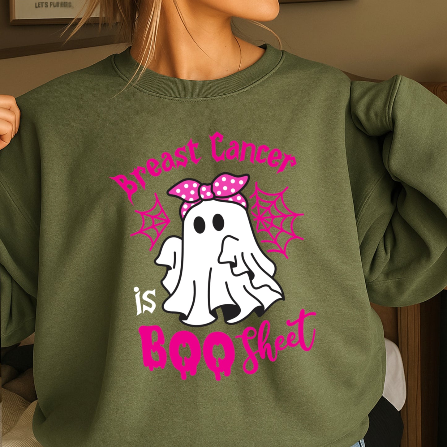 Breast Cancer Is Boo-Sheet Crewneck Sweatshirt