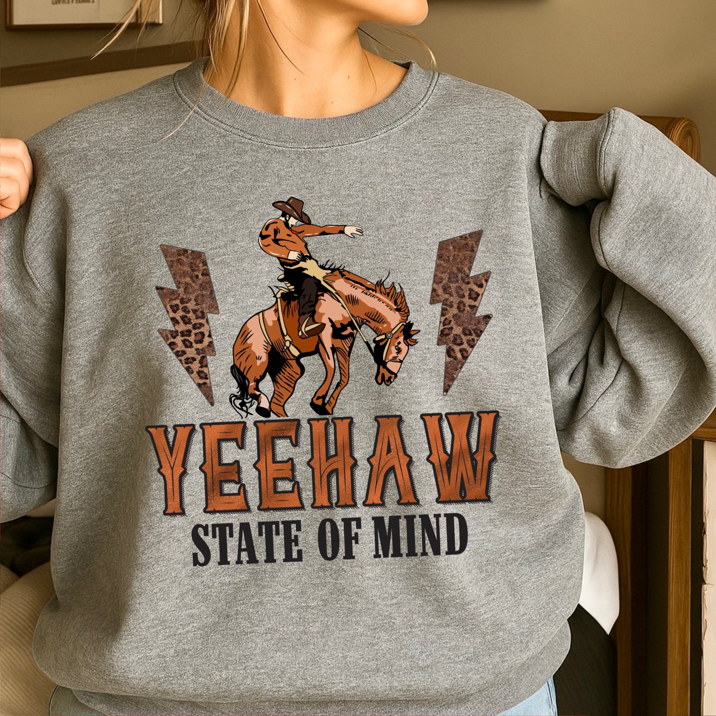Yeehaw State Of Mind Crewneck Sweatshirt