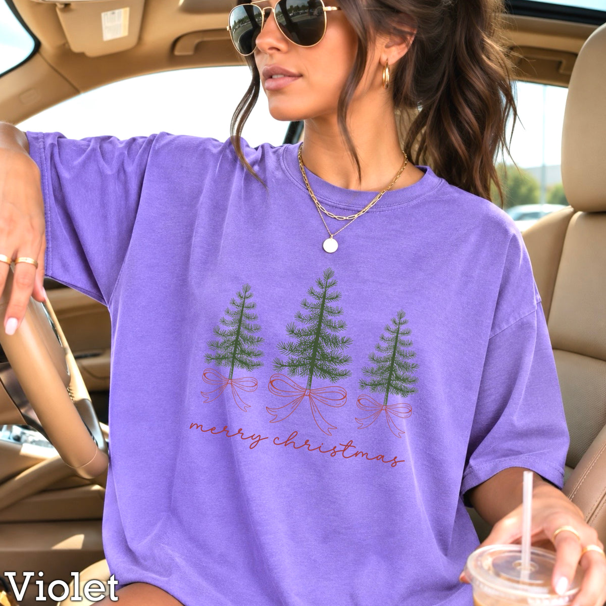Merry Christmas Comfort Color Graphic Tee