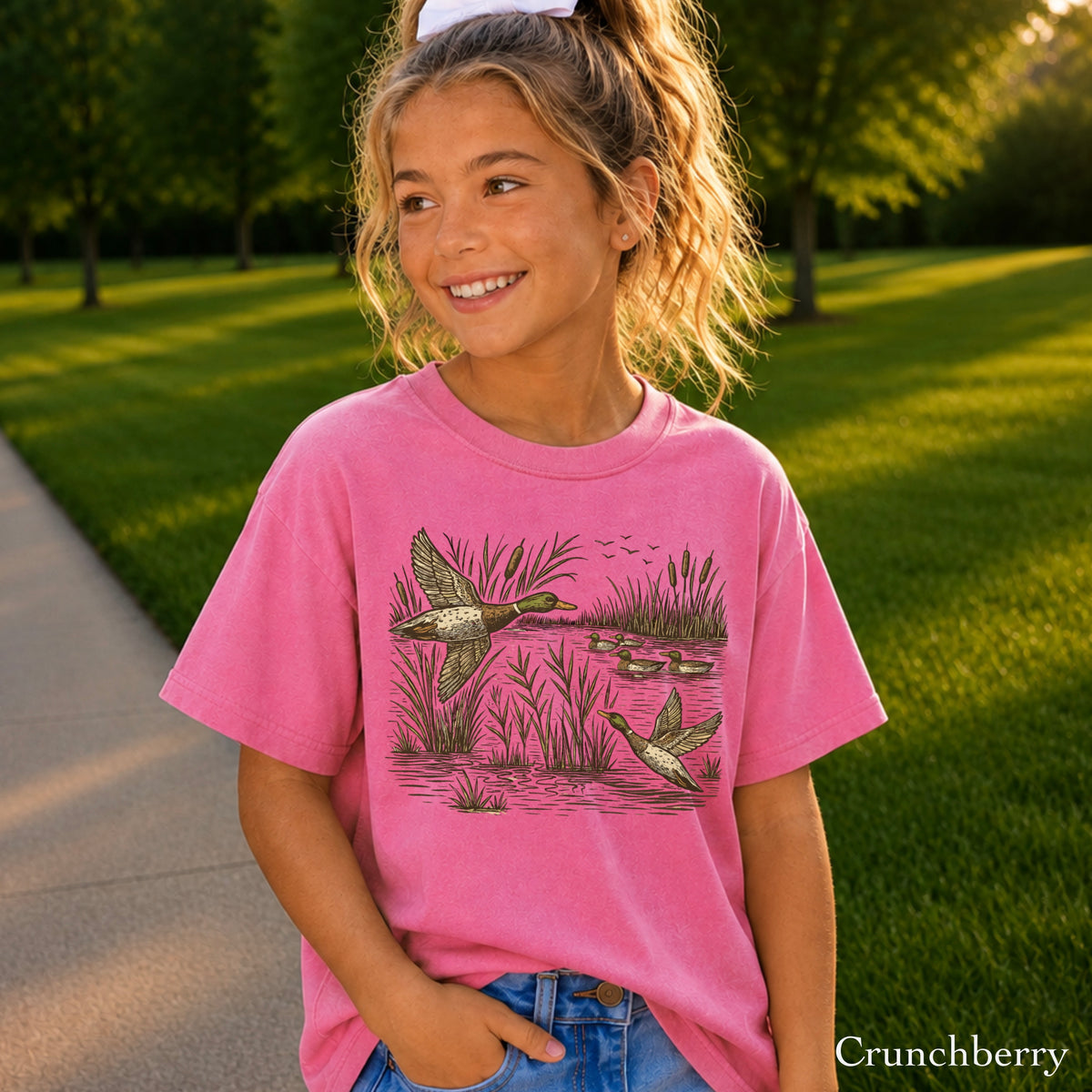 Mallard Ducks Youth Comfort Color T-Shirt