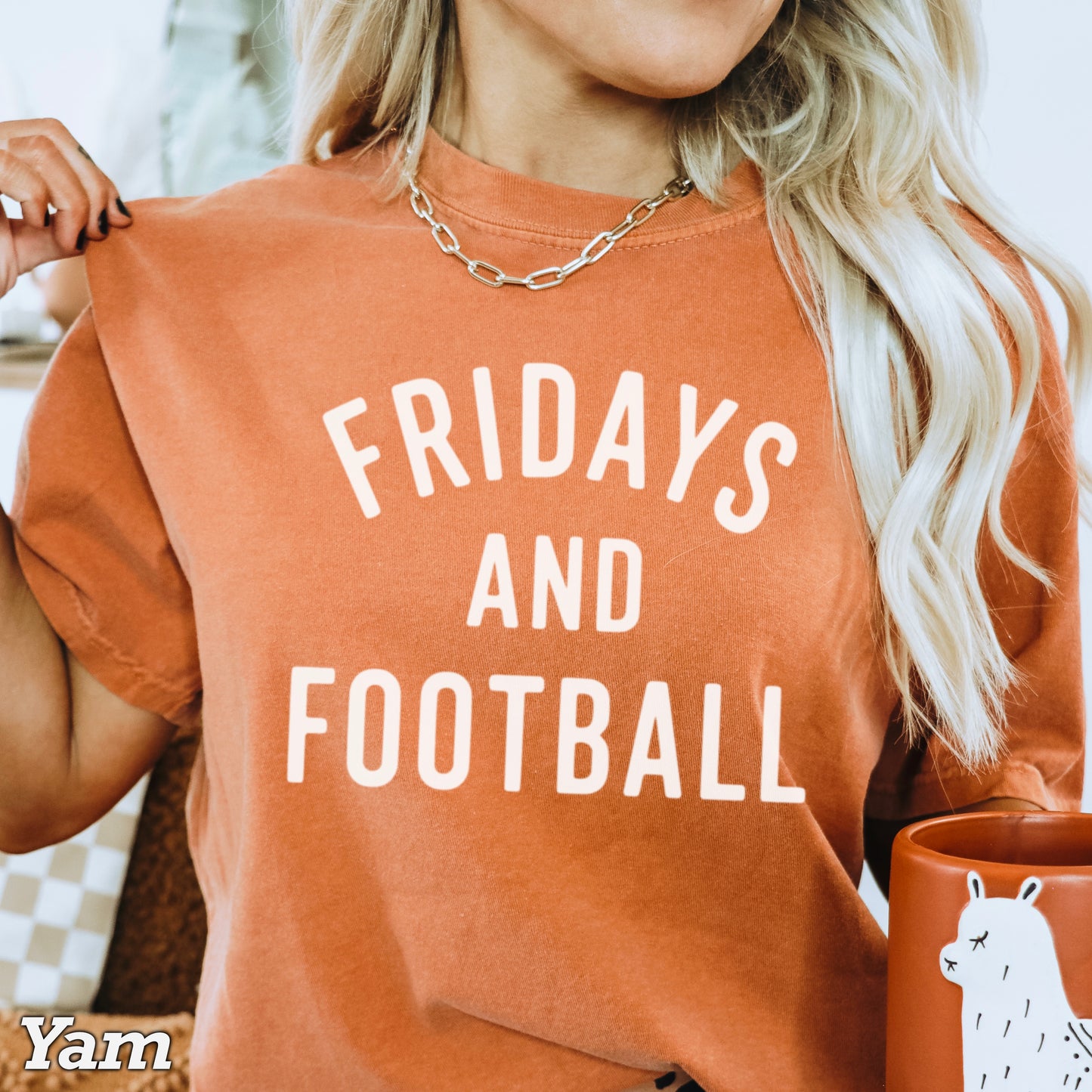 Fridays And Football Comfort Color Graphic Tee