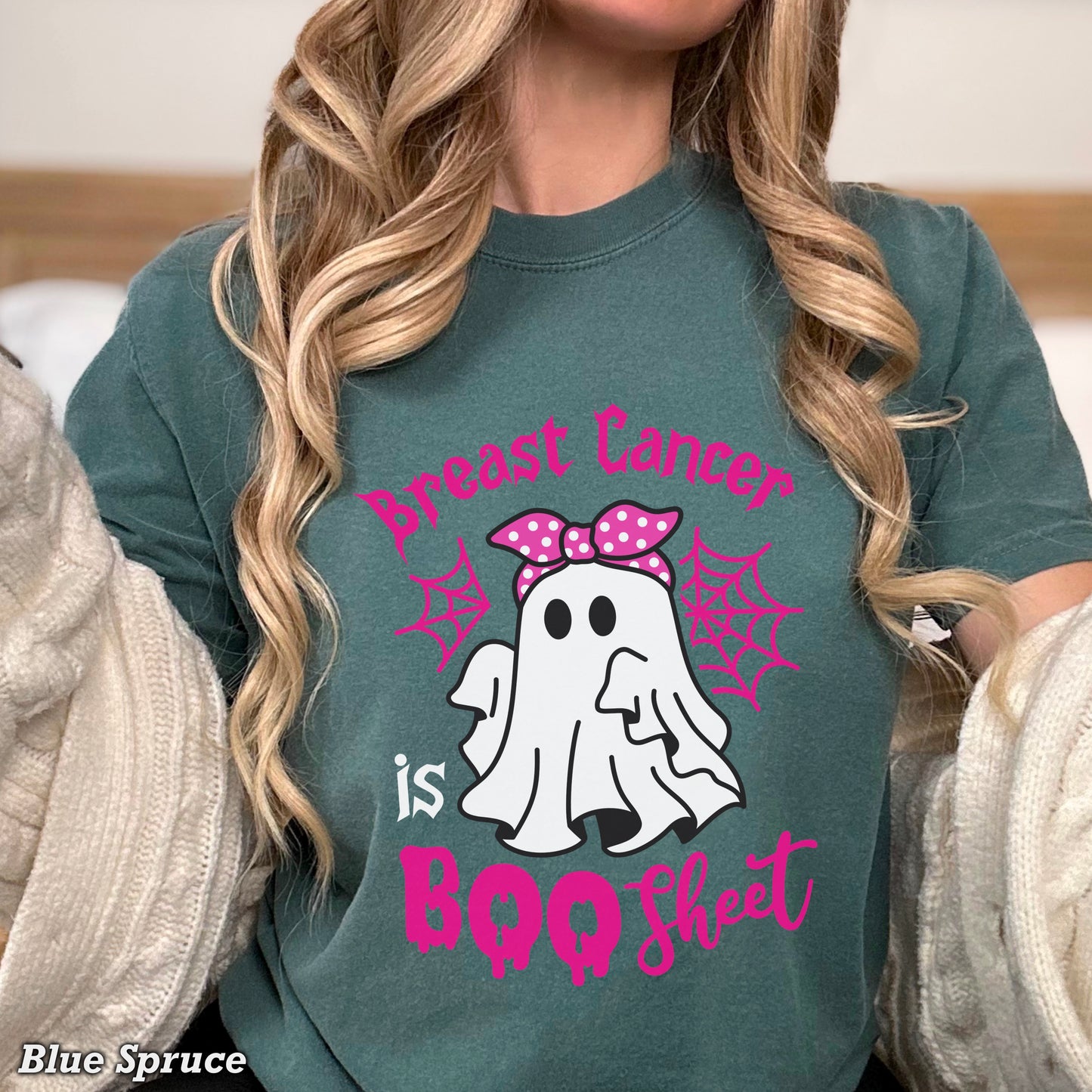 Breast Cancer Is Boo-Sheet Comfort Color Graphic Tee