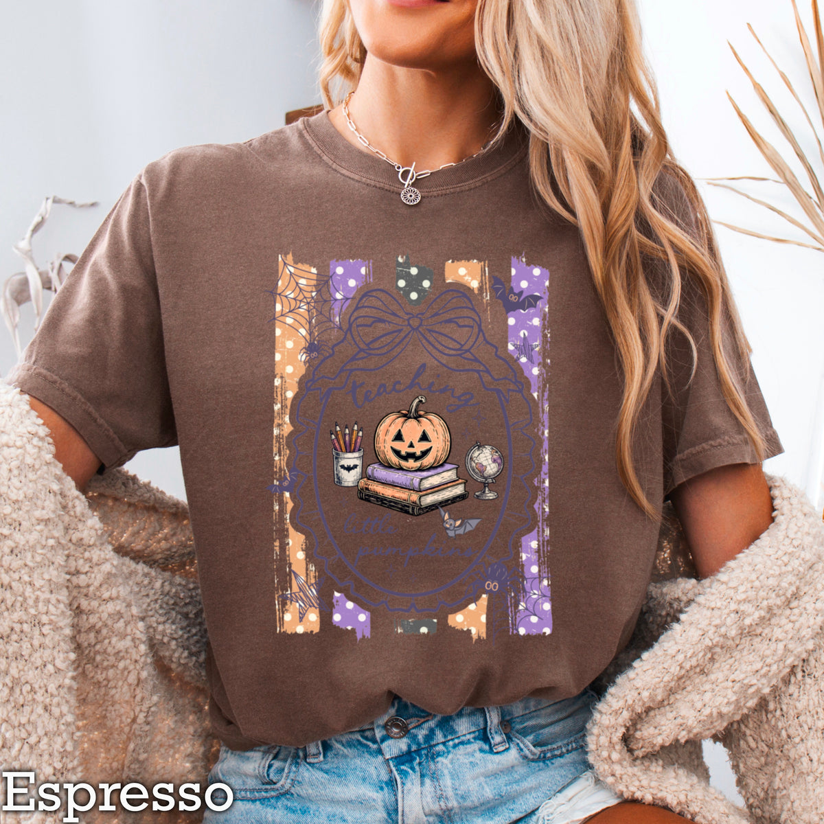 Teaching Little Pumpkins Comfort Color Graphic Tee
