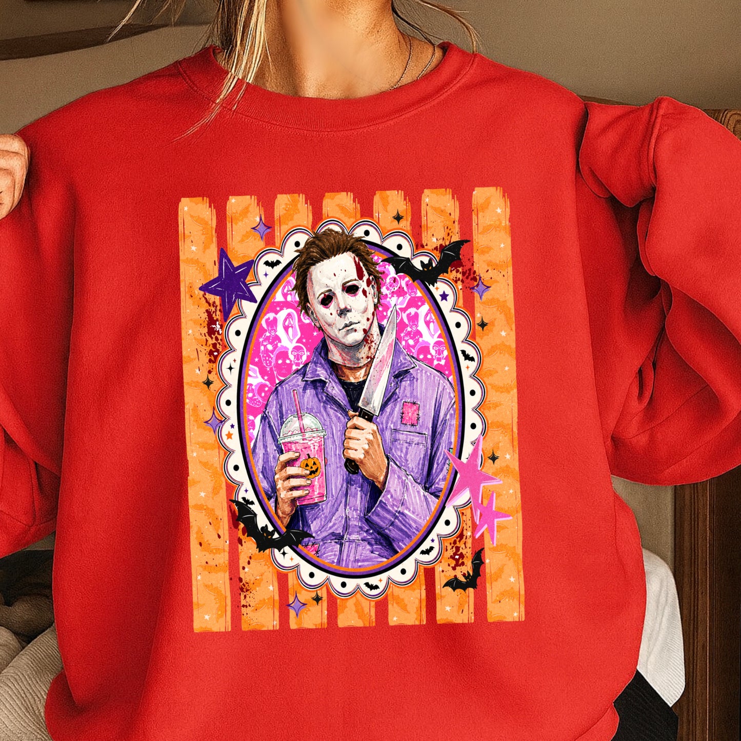 Horror Film Character Crewneck Sweatshirt