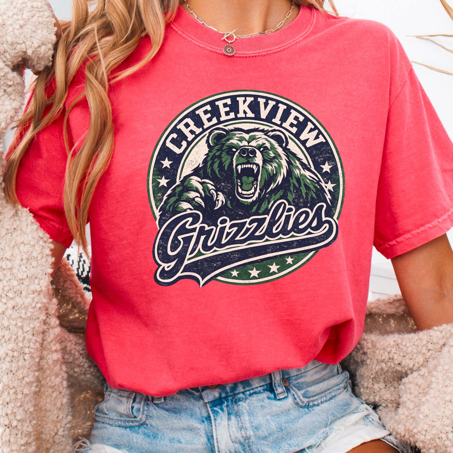 Creekview Grizzlies Comfort Color Graphic Tee