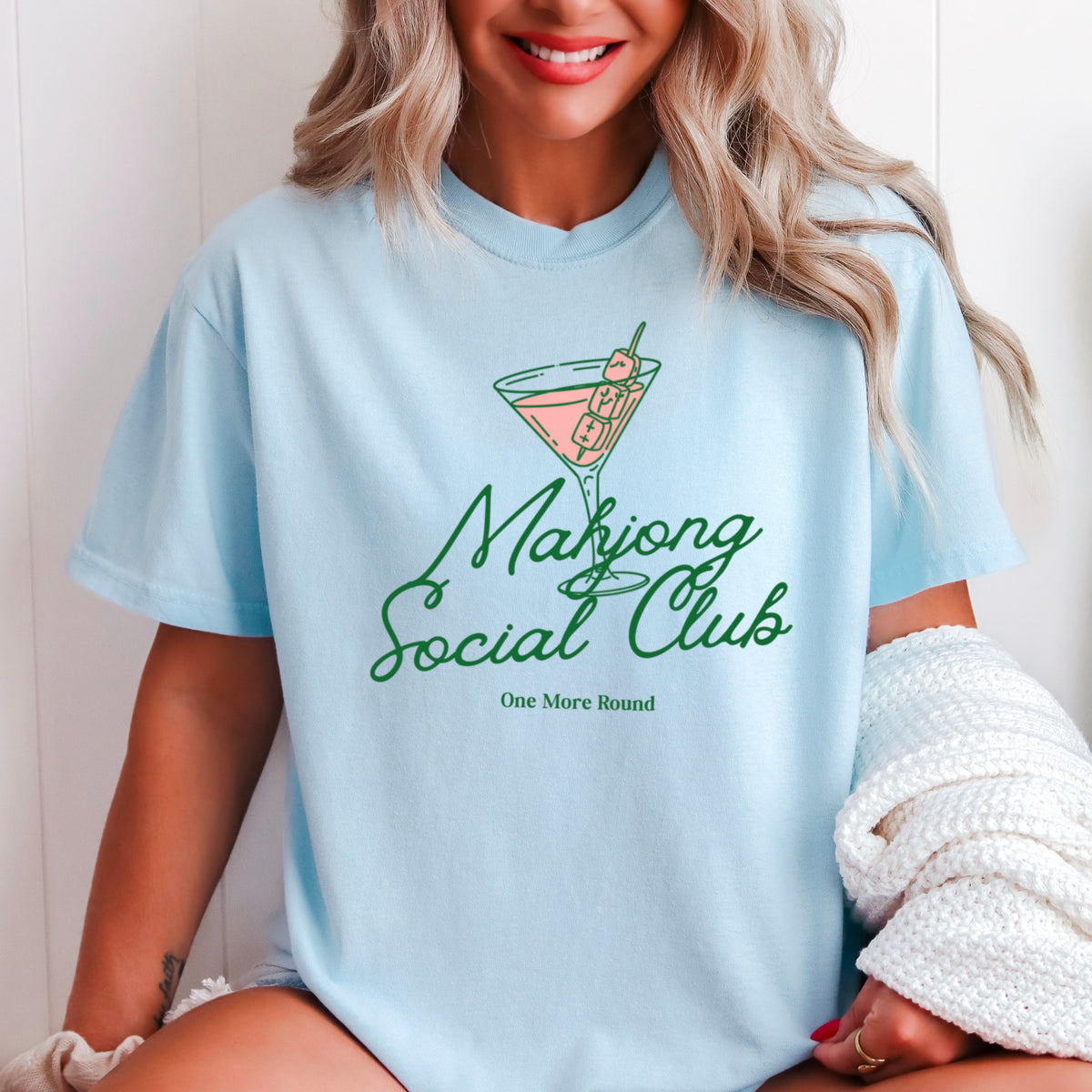 Mahjong Social Club Comfort Color Graphic Tee