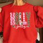 Leopard Holly Jolly Christmas Crewneck Sweatshirt