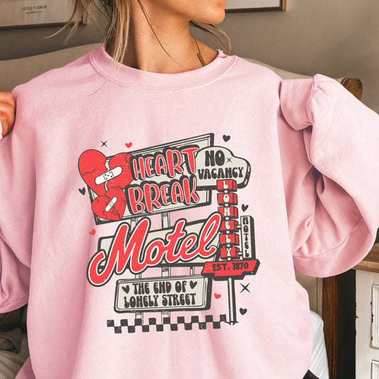 Heart Break Motel Valentine’s Day Crewneck Sweatshirt