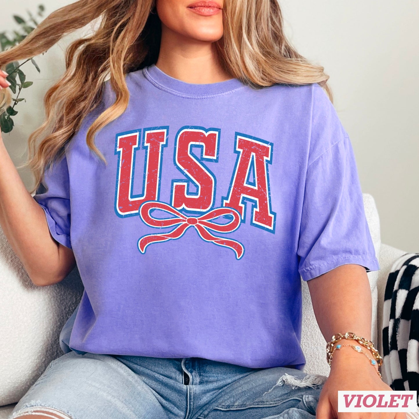 USA Coquette Comfort Color Graphic Tee