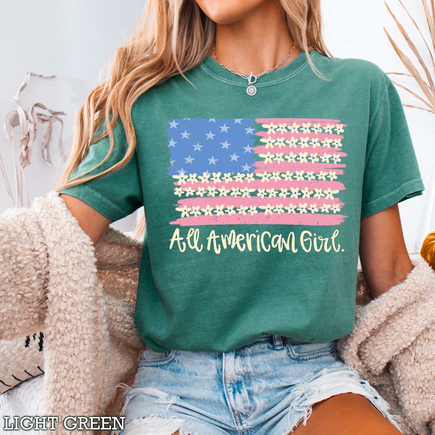All American Girl Comfort Color Graphic Tee