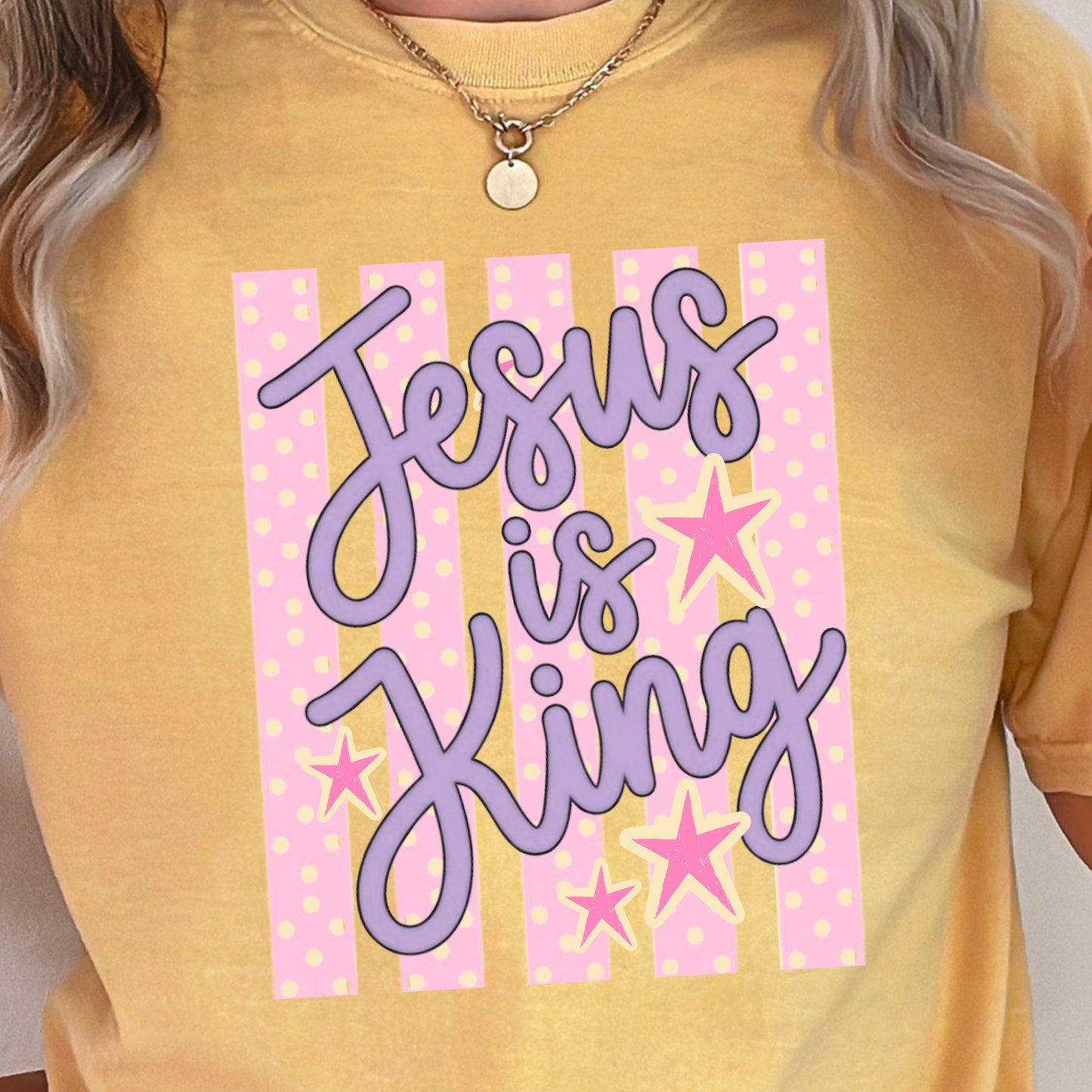 Jesus Is King Comfort Color Graphic Tee