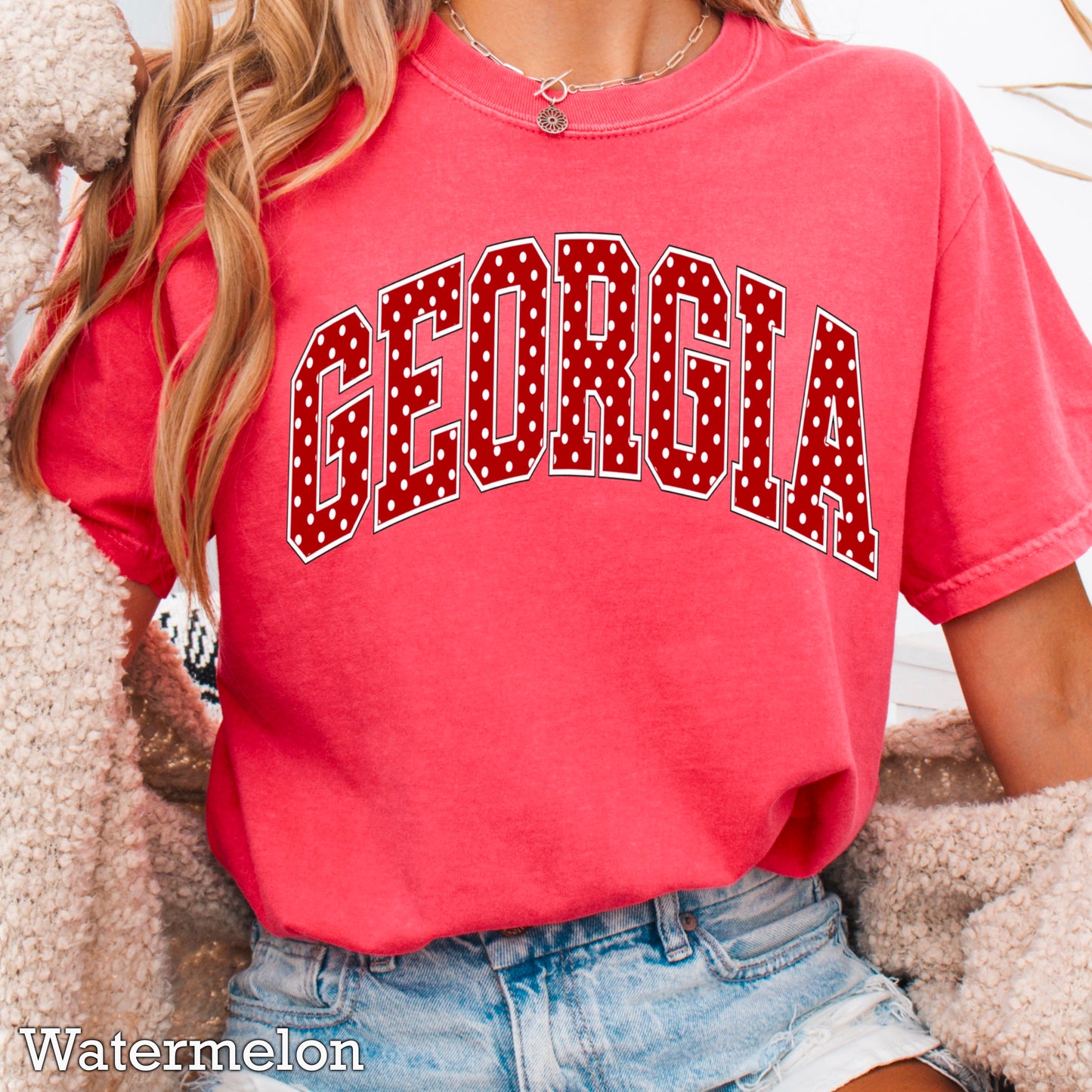 Georgia Polka Dot Comfort Color Graphic Tee