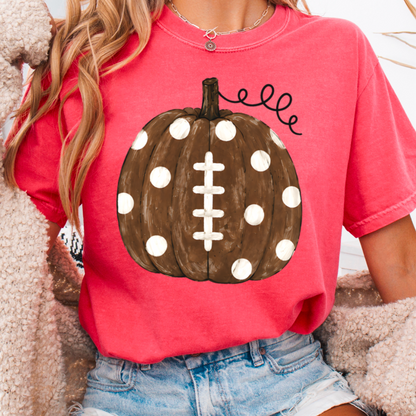 Pumpkin Football DTF Transfer