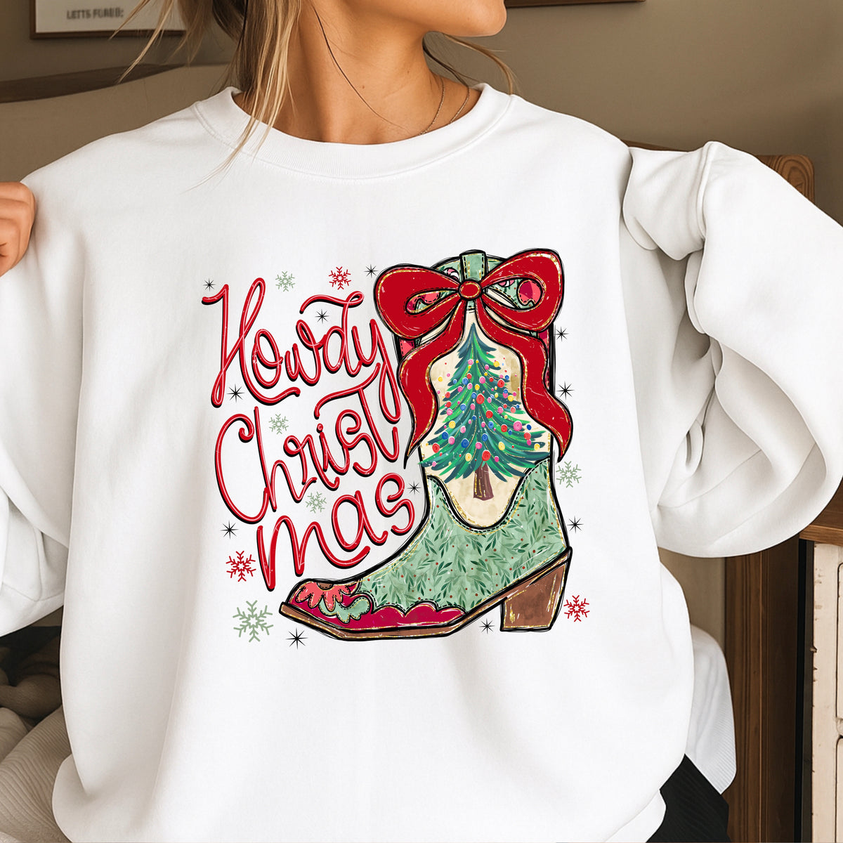 Howdy Christmas Crewneck Sweatshirt