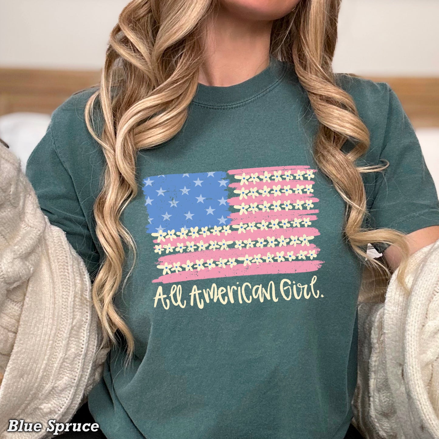All American Girl Comfort Color Graphic Tee