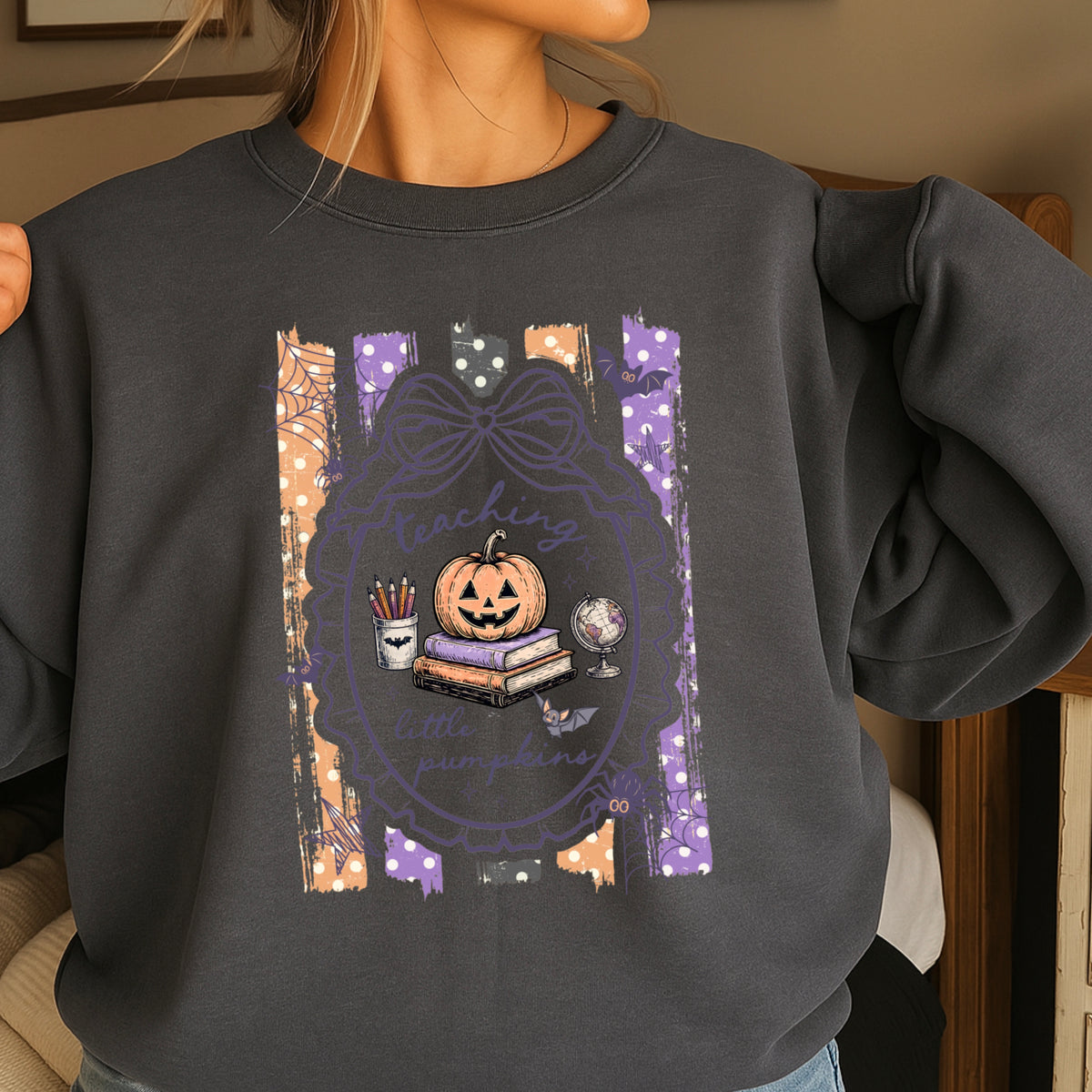 Teaching Little Pumpkins Halloween Sweatshirt