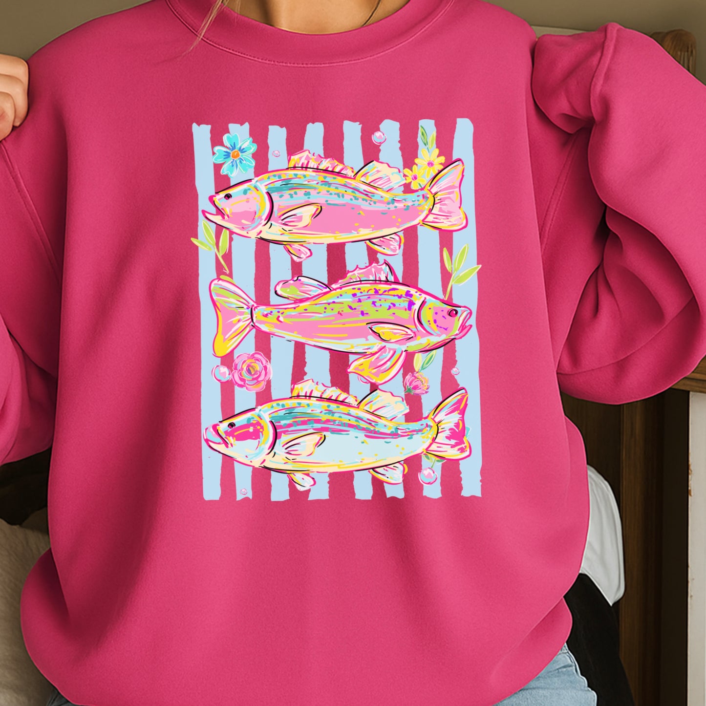 Fish Trio Crewneck Sweatshirt