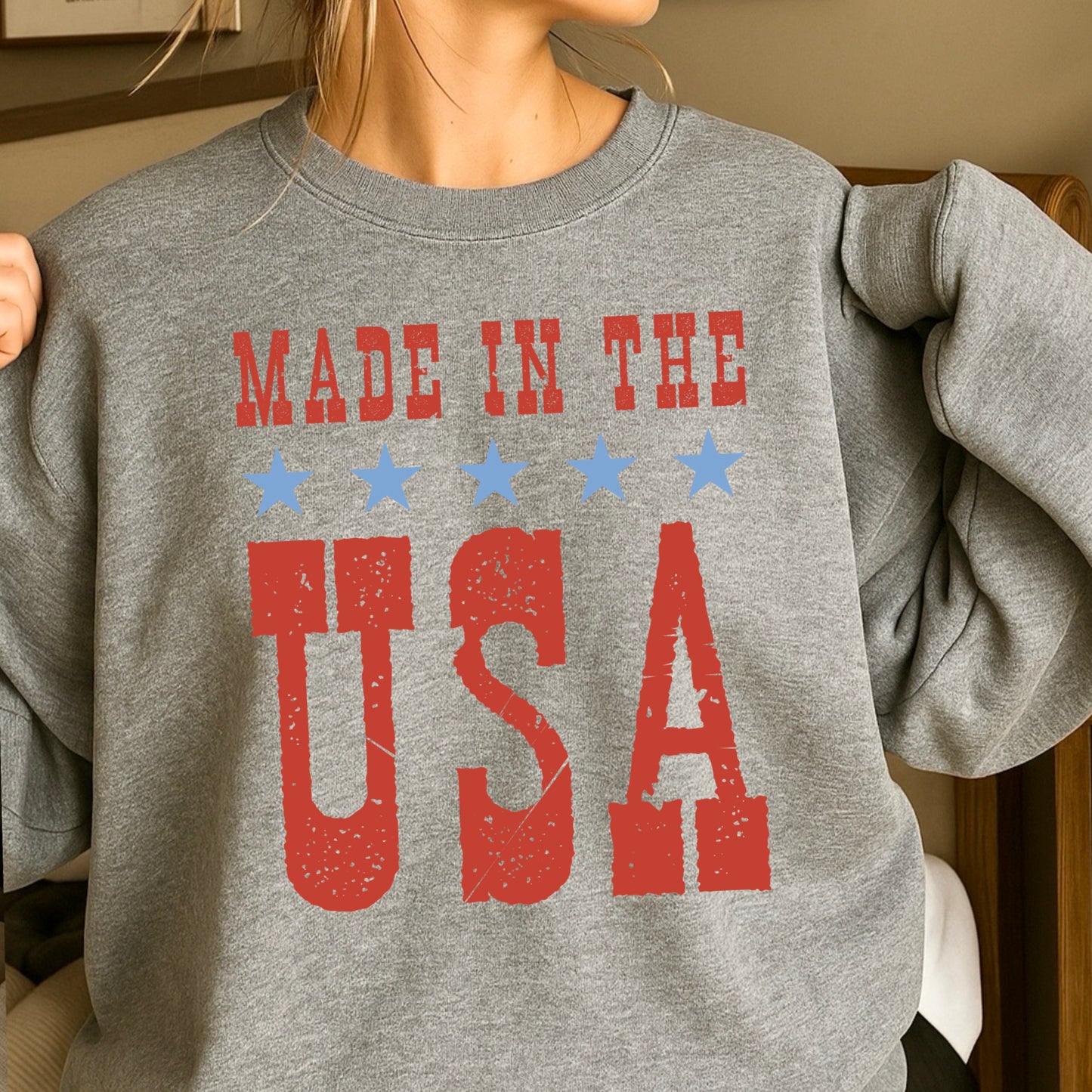 Made In The USA July4th Crewneck Sweatshirt