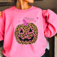 Leopard Pumpkin Halloween Crewneck Sweatshirt