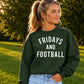 Fridays And Football Youth Crewneck Sweatshirt