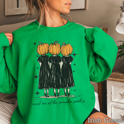 Meet Me At The Pumpkin Patch Halloween Crewneck Sweatshirt
