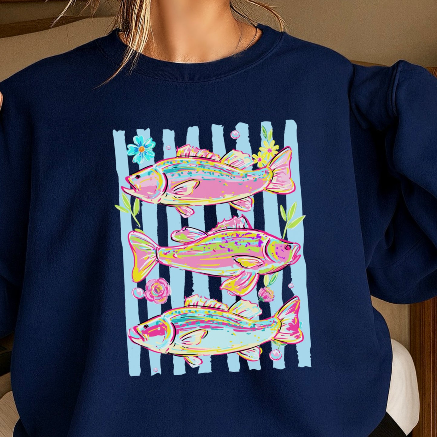 Fish Trio Crewneck Sweatshirt