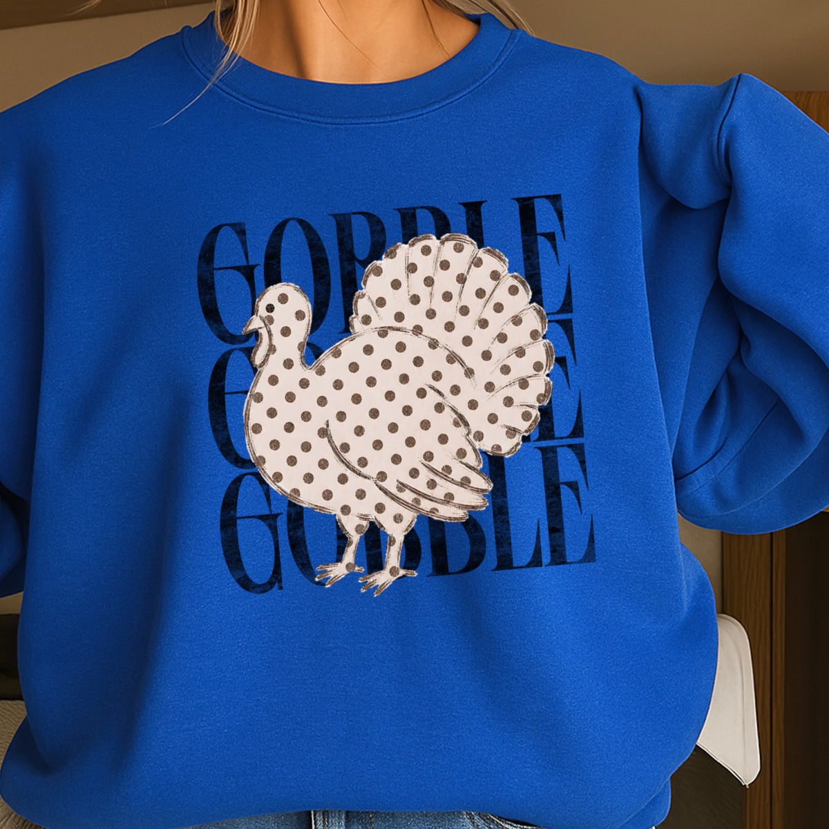 Gobble Thanksgiving Crewneck Sweatshirt