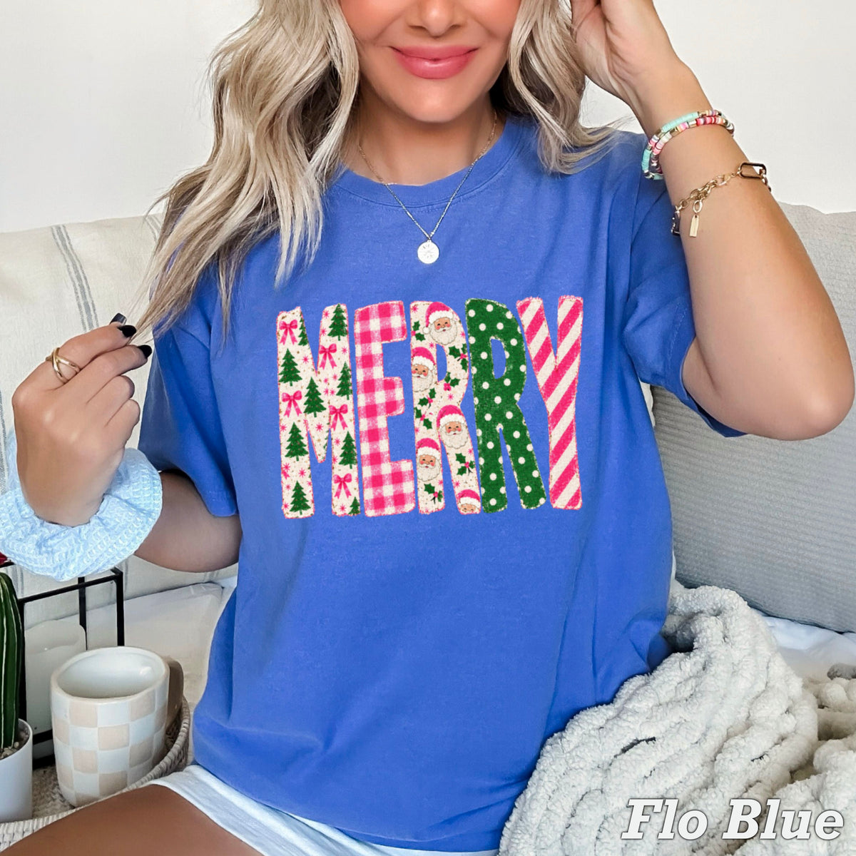 Merry Christmas Comfort Color Graphic Tee