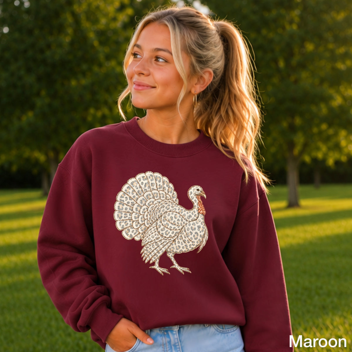 Turkey Thanksgiving Youth Crewneck Sweatshirt
