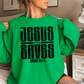 Jesus Saves Graphic Crewneck Sweatshirt