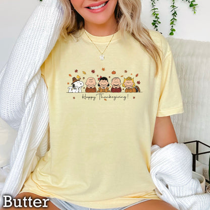 Happy Thanksgiving Comfort Color Graphic Tee