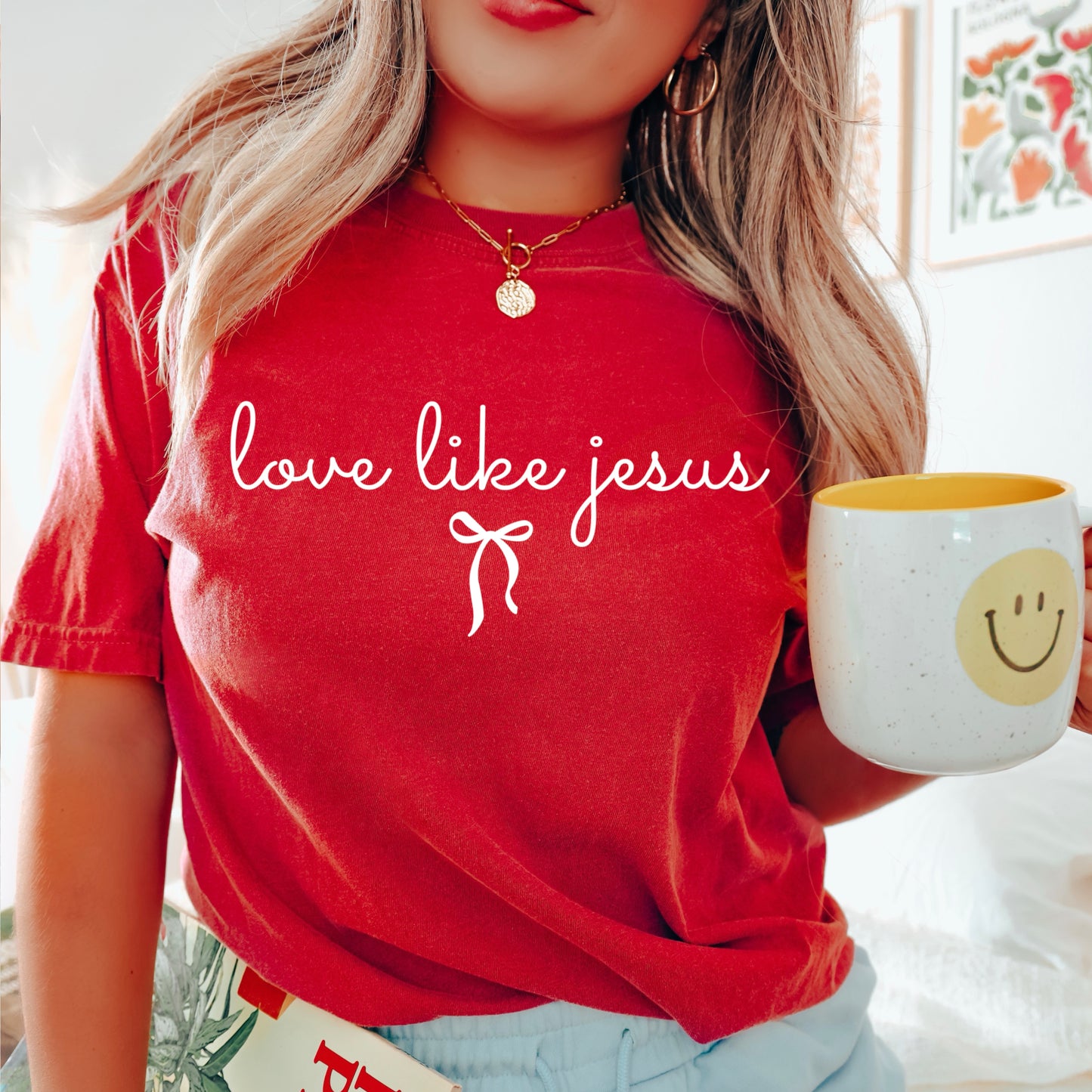 Love Like Jesus Christian Comfort Color Graphic Tee
