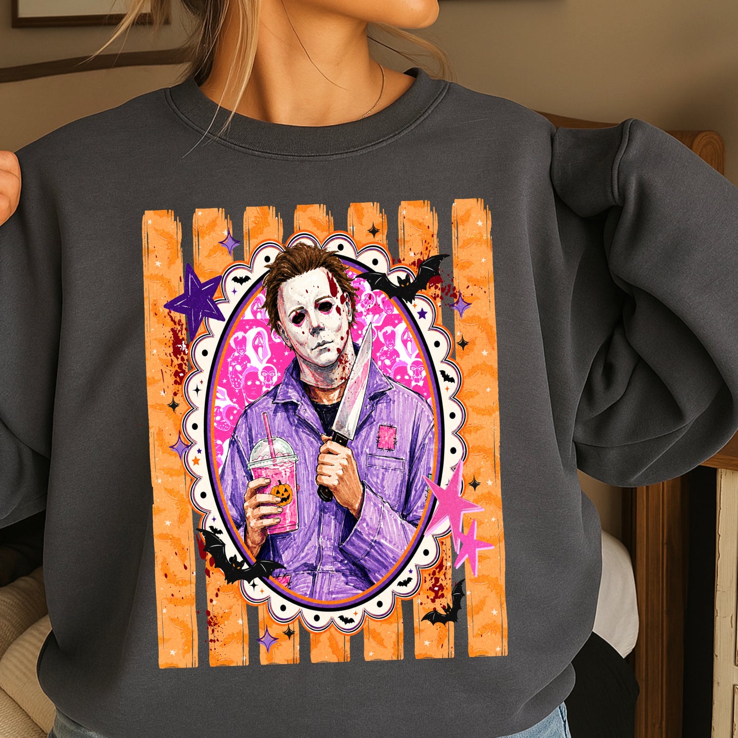 Horror Film Character Crewneck Sweatshirt