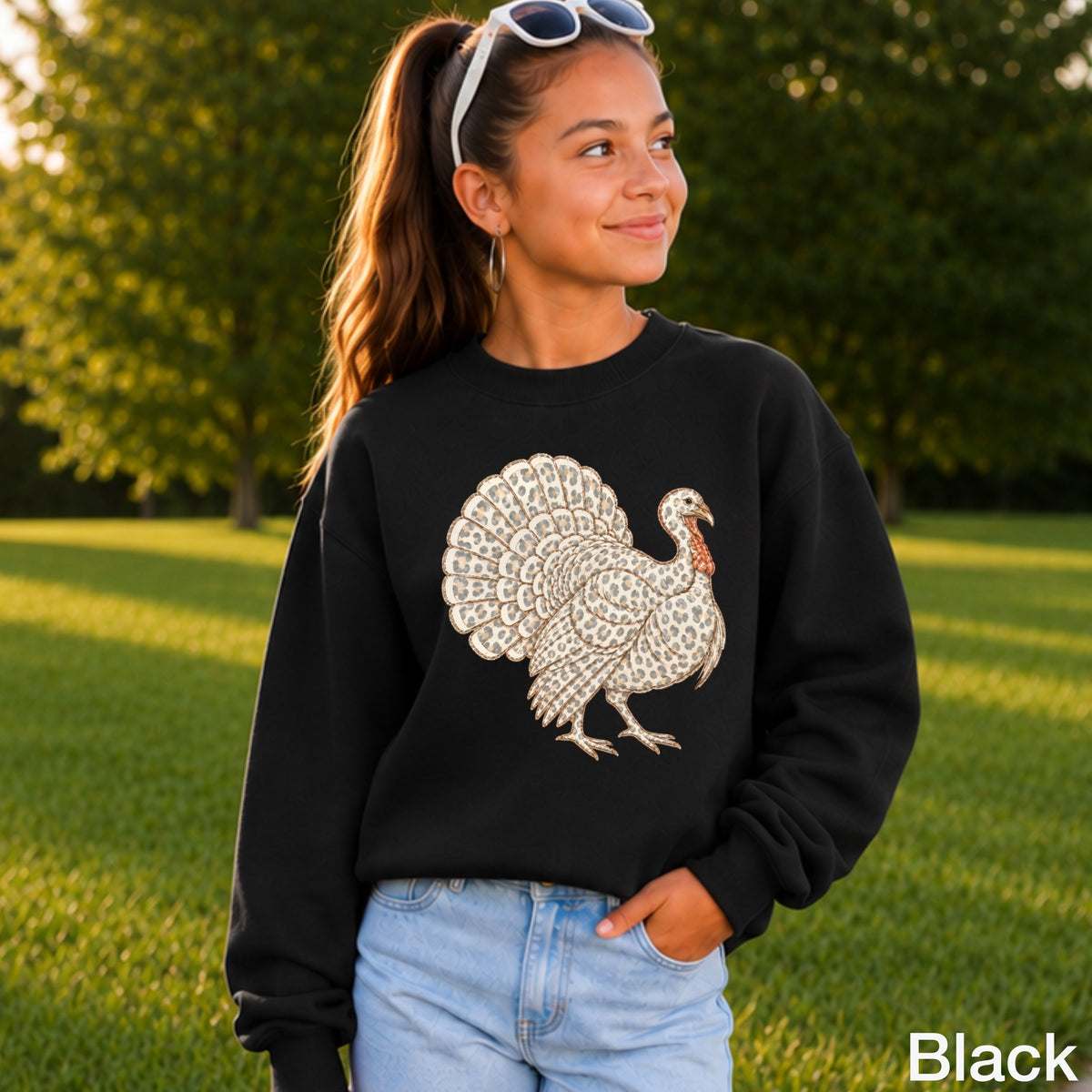 Turkey Thanksgiving Youth Crewneck Sweatshirt