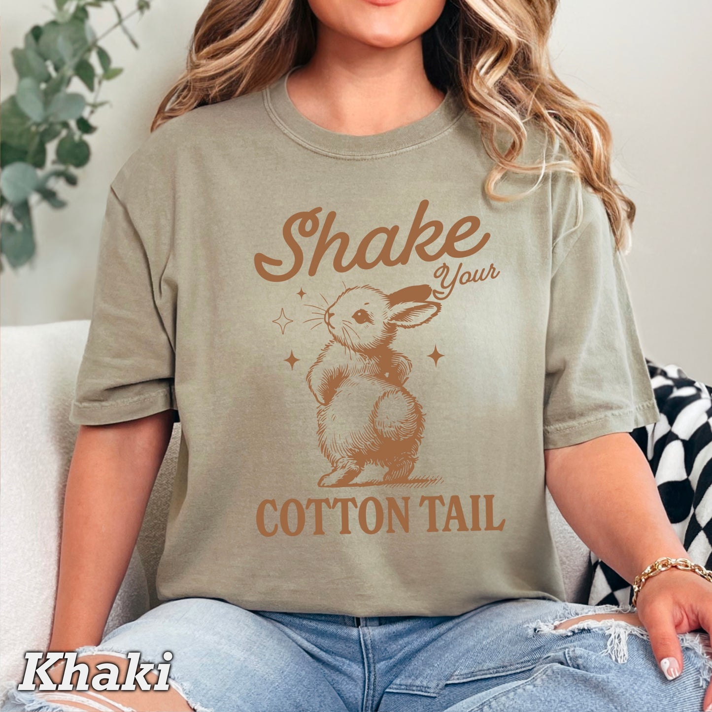 Shake Your Cotton Tail Easter Comfort Color Graphic Tee
